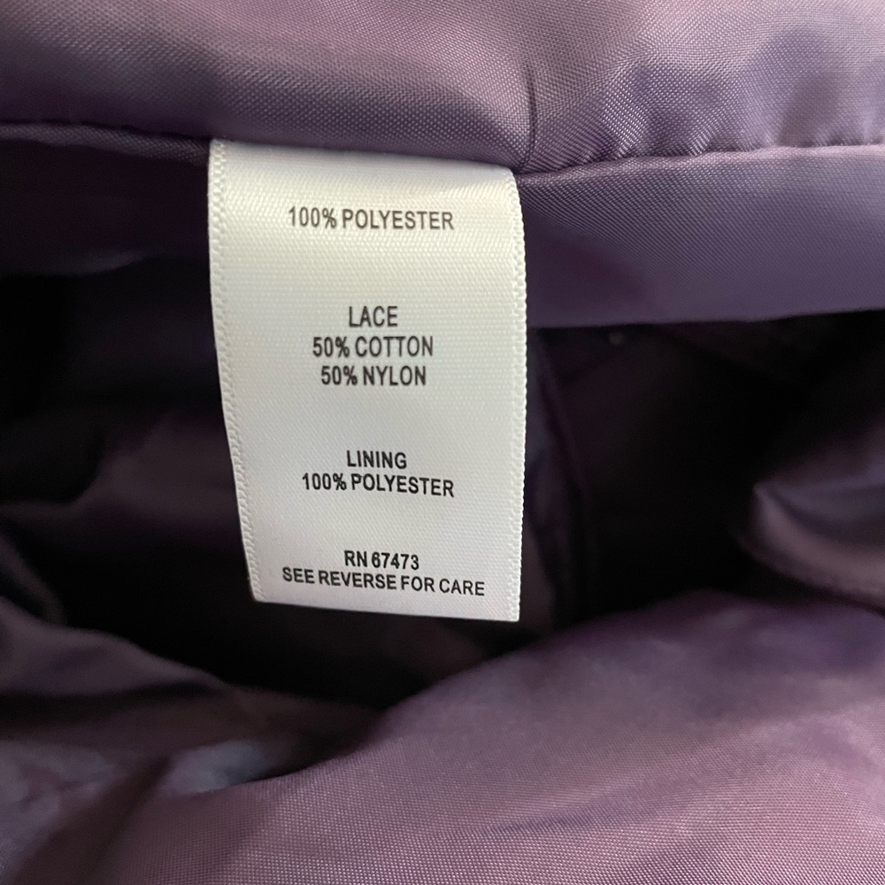 TAYLOR - LADIES DRESS - PURPLE - BLIND FLORAL PANELS - SIZE 4 - Picture 8 of 9